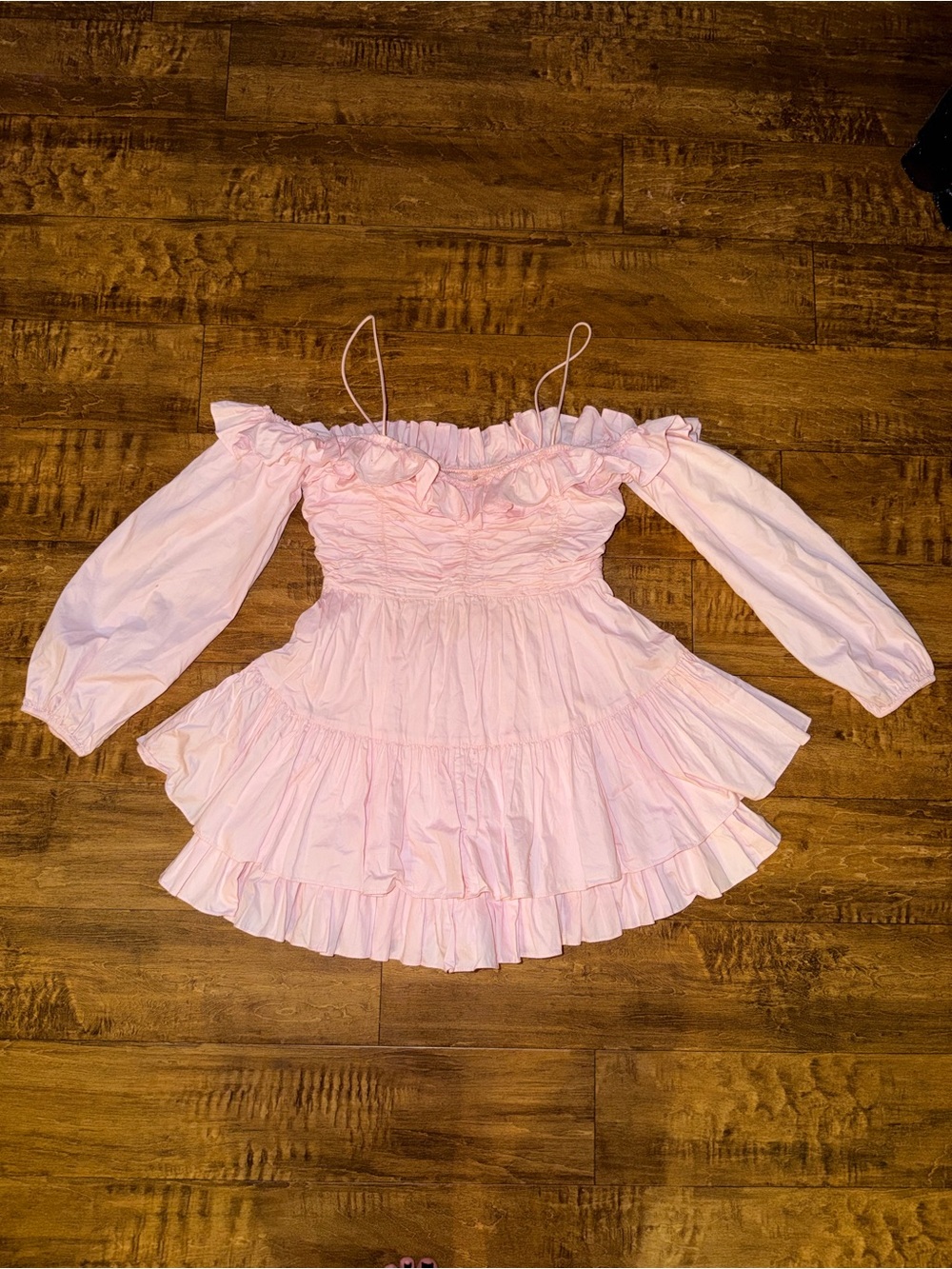 loveshackfancy zennia dress | baby pink mini summer dress - Picture 2 of 7